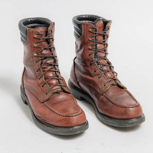 Red Wing 402 Work Boots 8in Leather - Mens 9.5 US + bonus polish